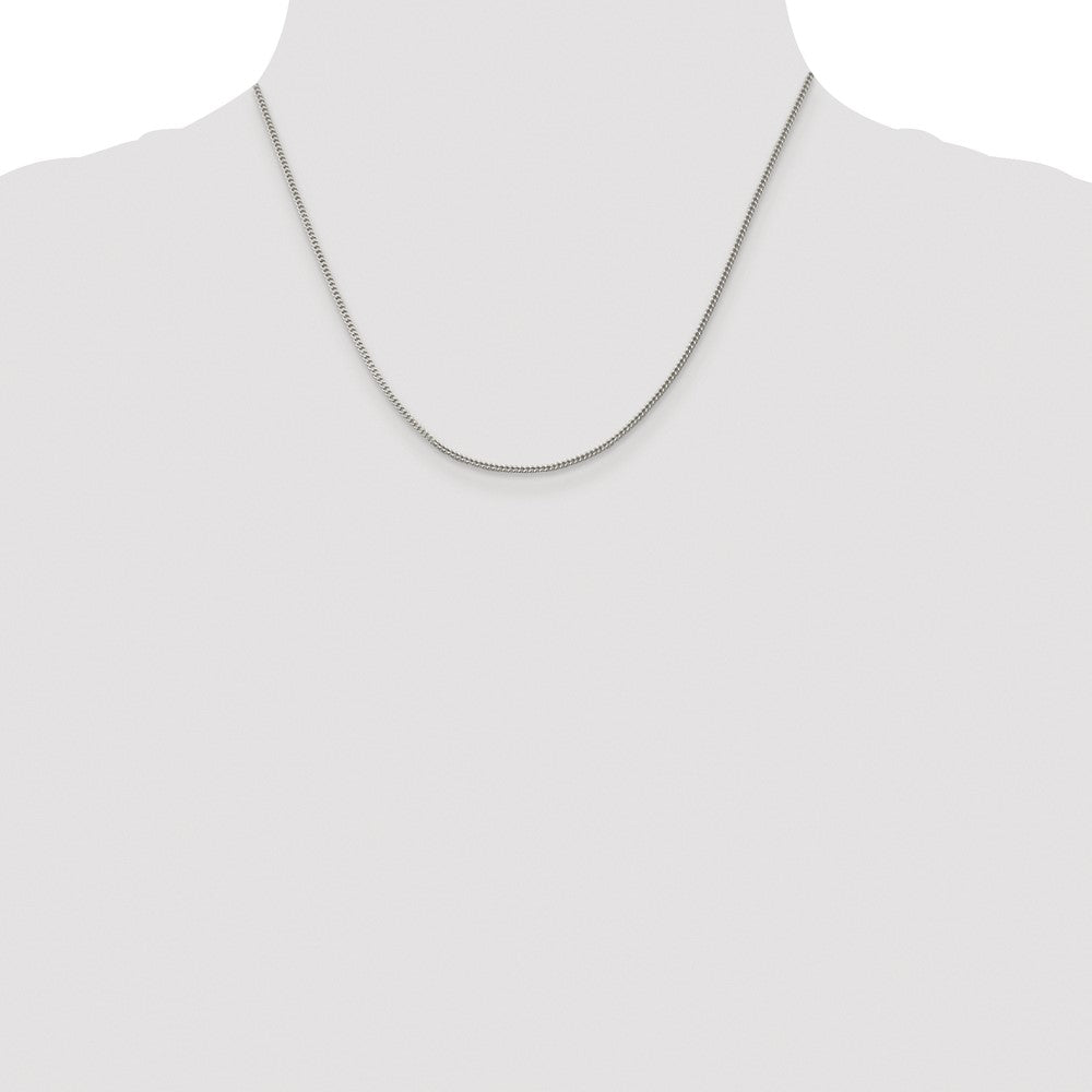 Sterling Silver Rhodium-plated 1.5mm Curb Chain