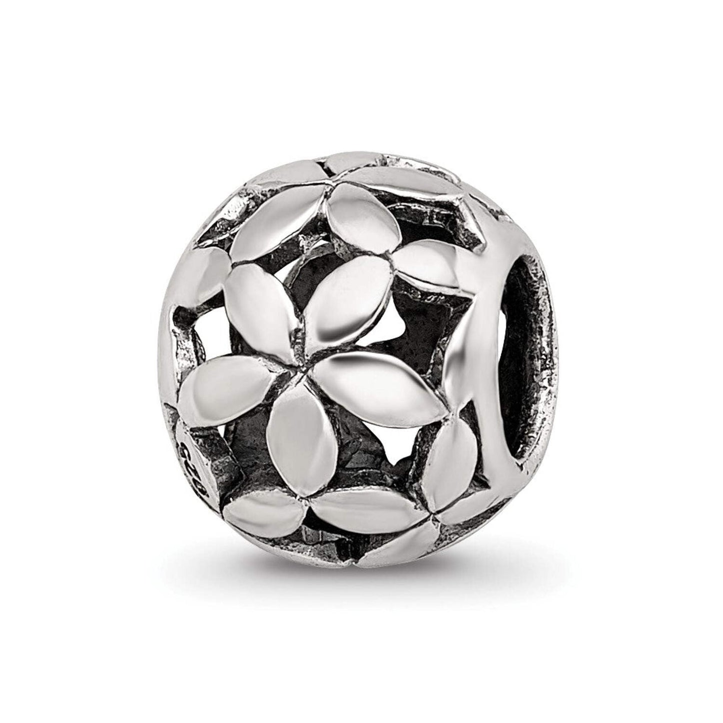 Sterling Silver Reflections Flower of Life Bead