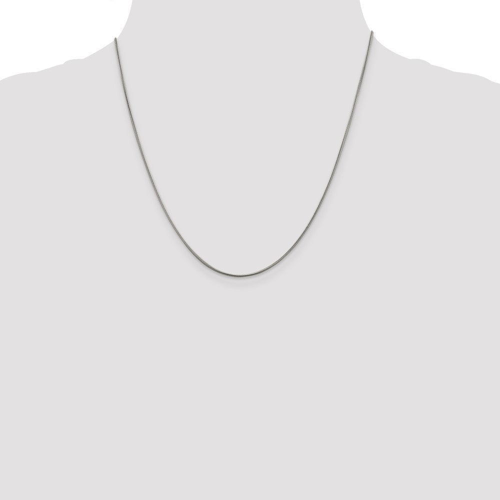 Sterling Silver .8mm Square Snake Chain 20 Inches