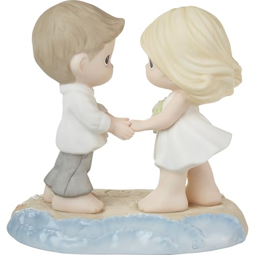 Precious Moments Hand-painted Porcelain Casual Wedding Couple On Beach Figurine
