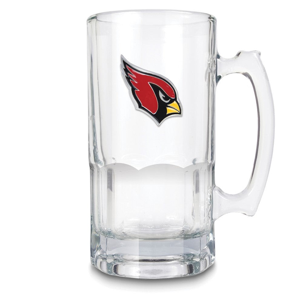 NFL Arizona Cardinals Glass 32 ounce Macho Mug with Emblem