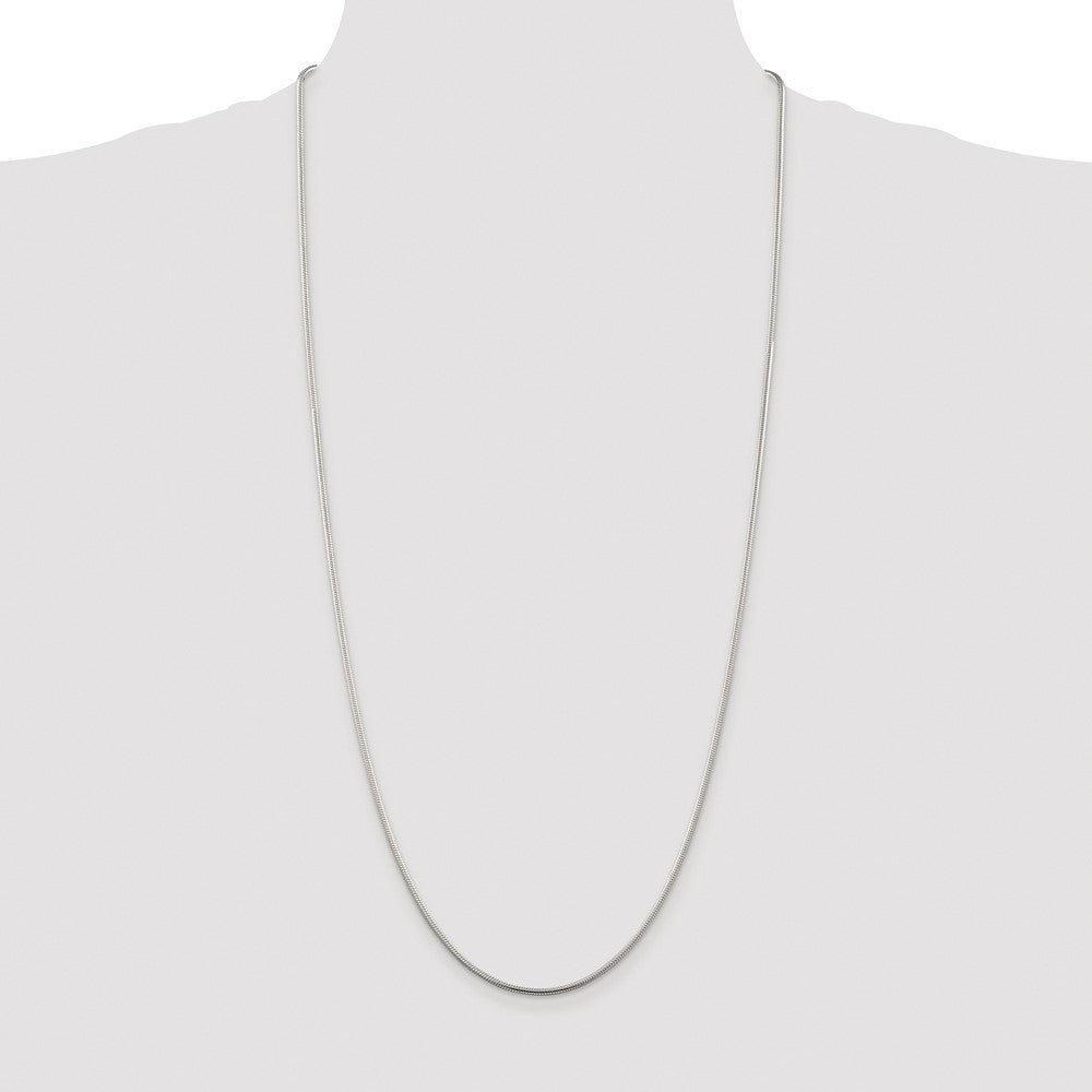 Sterling Silver Rhodium-plated 1.75mm Snake Chain