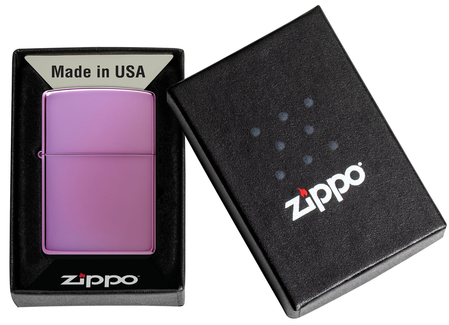 Zippo High Polish Purple Pocket Lighter