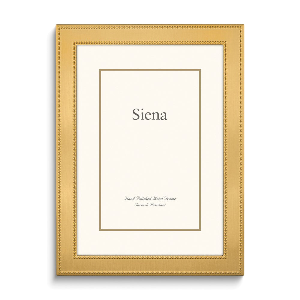 Gold-tone Double Beaded 5x7 Photo Frame