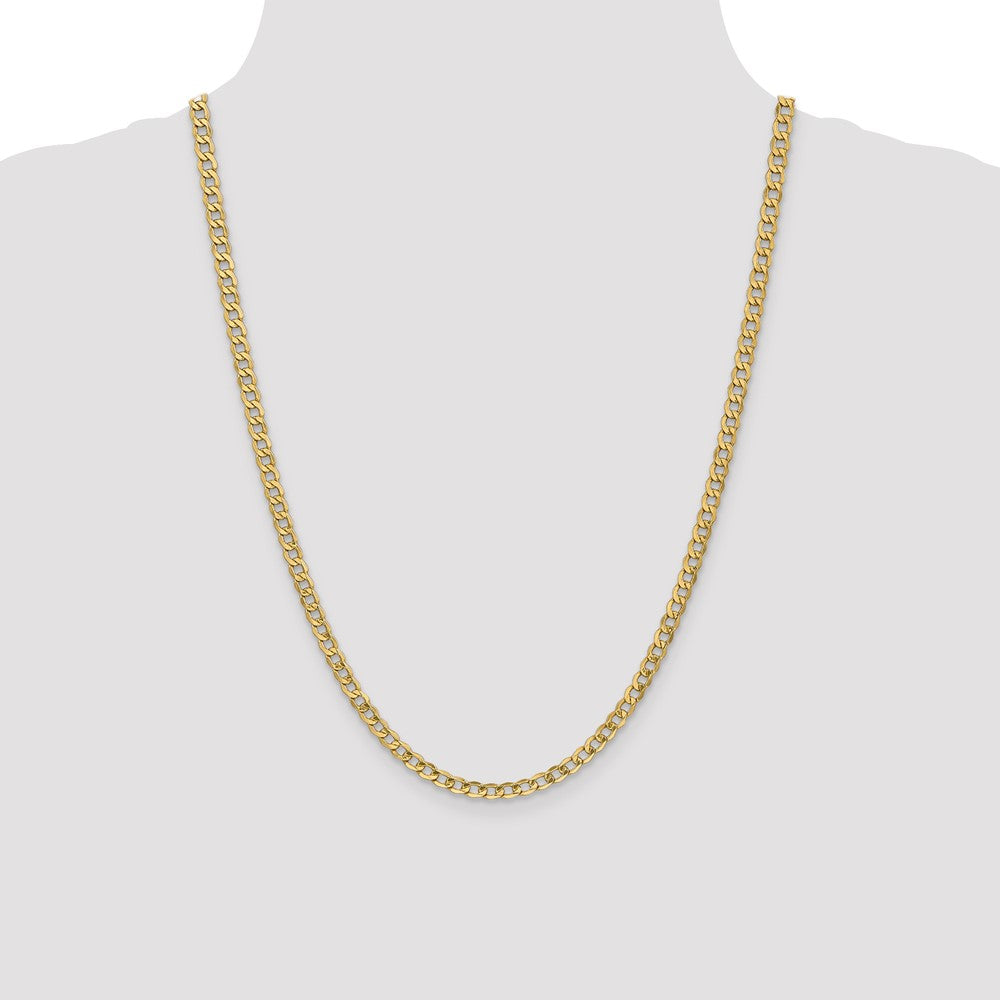 14k 4.3mm Semi-Solid Curb Chain