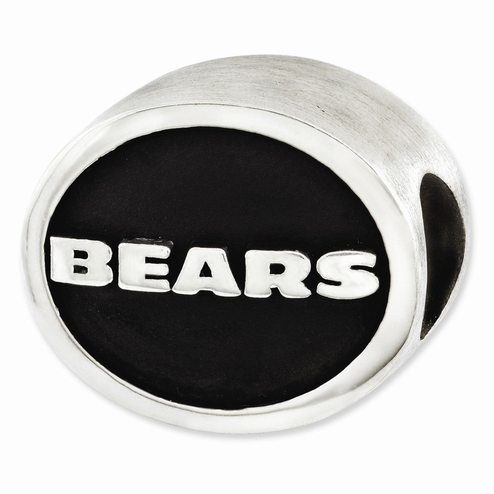 Sterling Silver LogoArt Enameled Chicago Bears NFL Bead