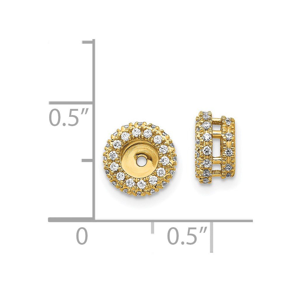 14k 3/8ct Diamond Earring Jackets