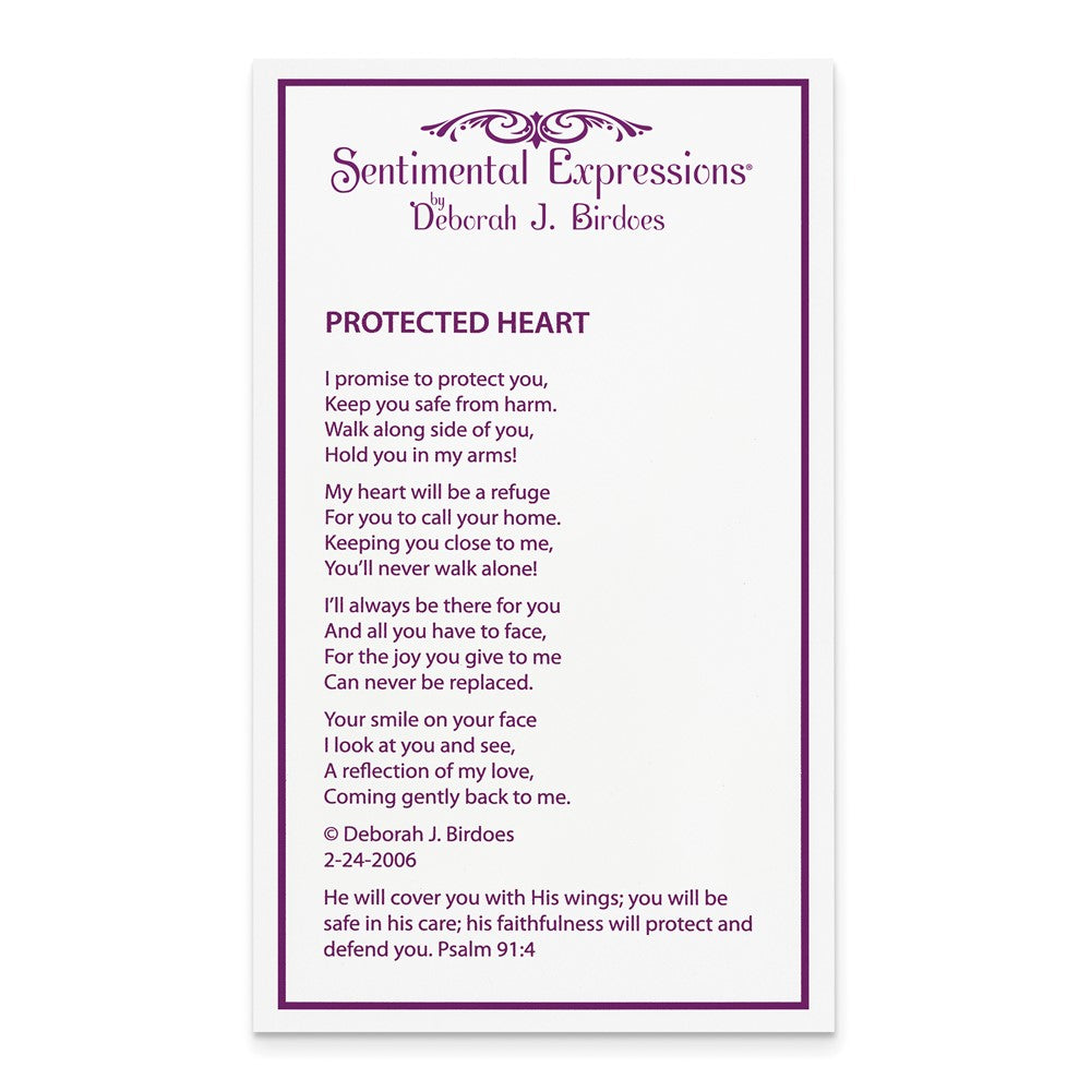 Sentimental Expressions Sterling Silver Rhodium-plated CZ Protected Heart 18in Necklace 18 Inches