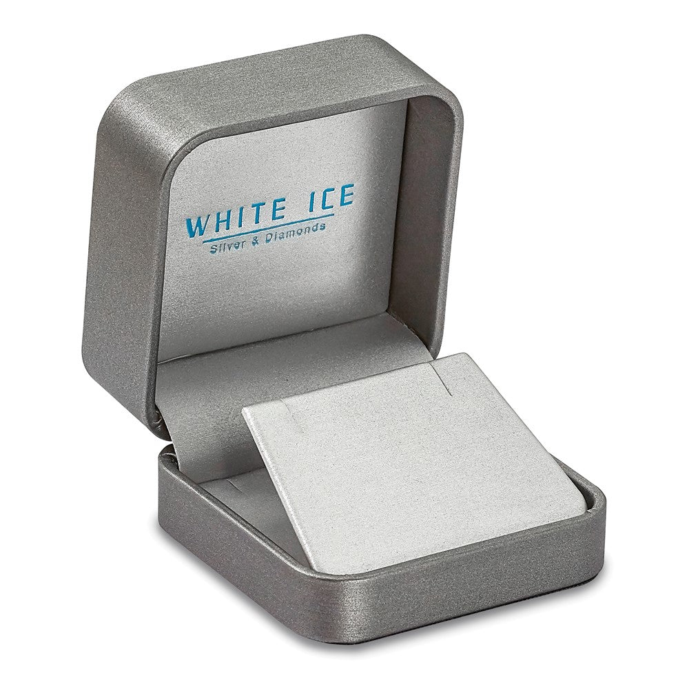 White Ice Sterling Silver Rhodium-plated 18 Inch Diamond Open Oval Necklace with 2 Inch Extender 18 Inches