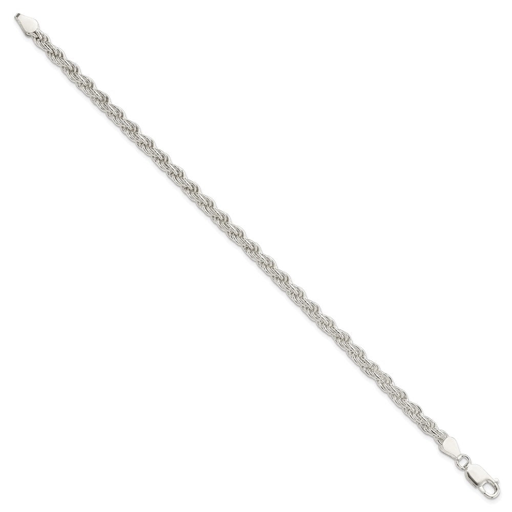 Sterling Silver 4.5mm Solid Rope Chain 8 inches