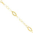 14k Polished Solid Chain/Solid Plate Figaro Link Soft Diamond Shape 37x10mm Plate 7 inch ID Bracelet