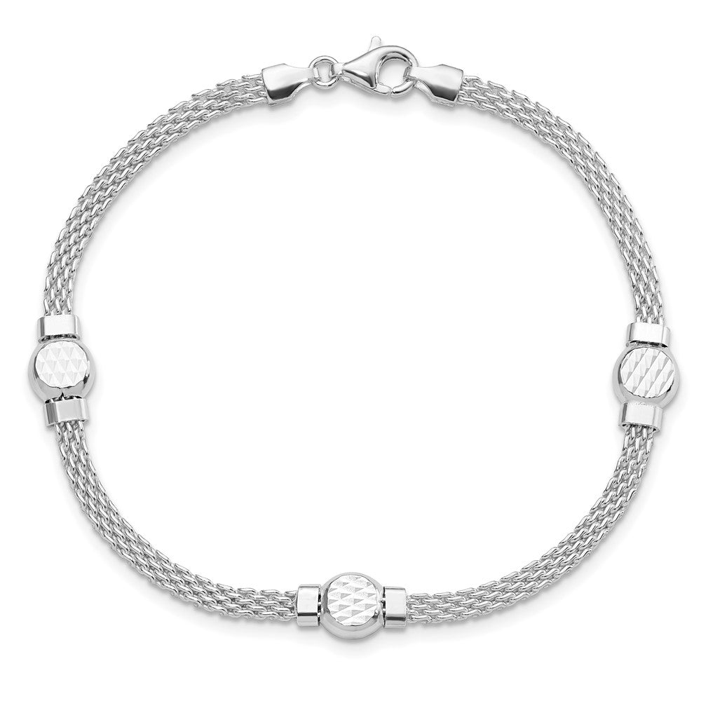 Sterling Silver Mesh Fancy Bracelet