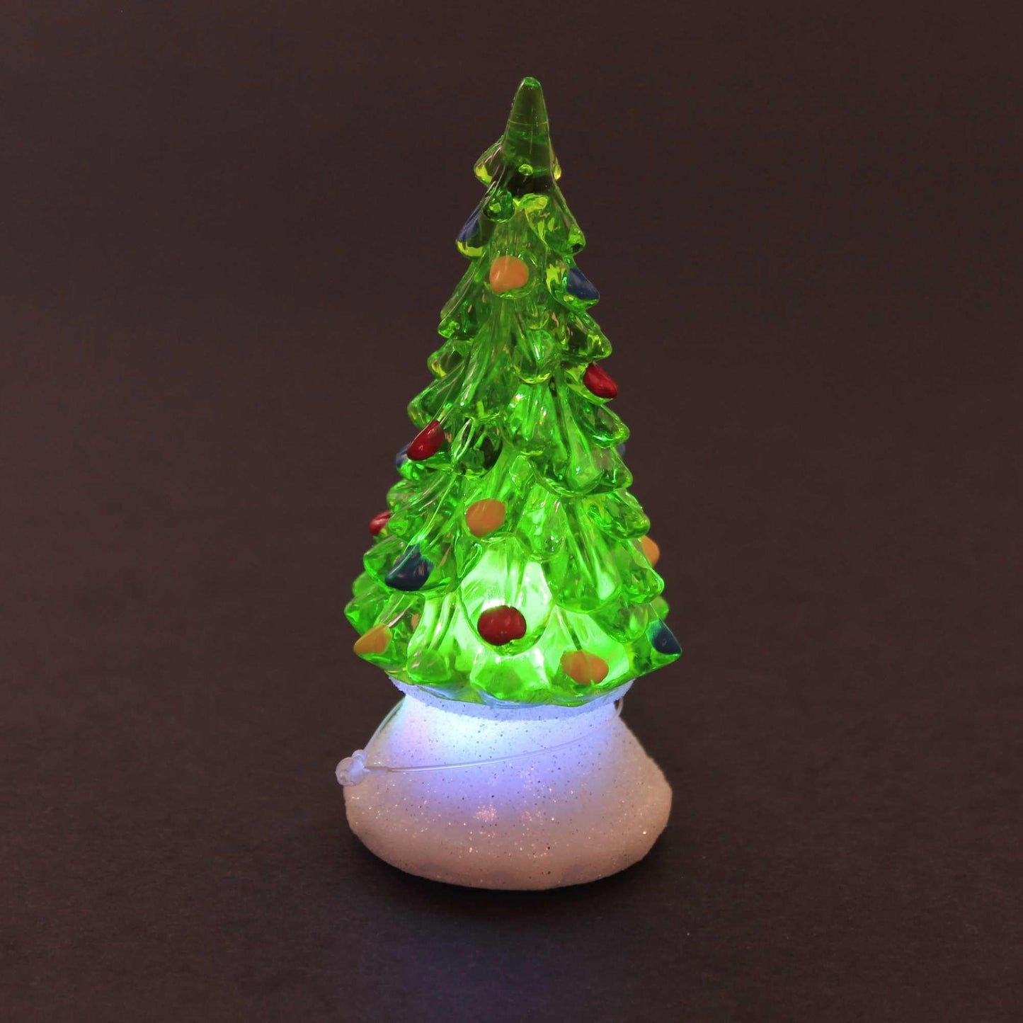 LED Lighted Green Plastic Christmas Tree