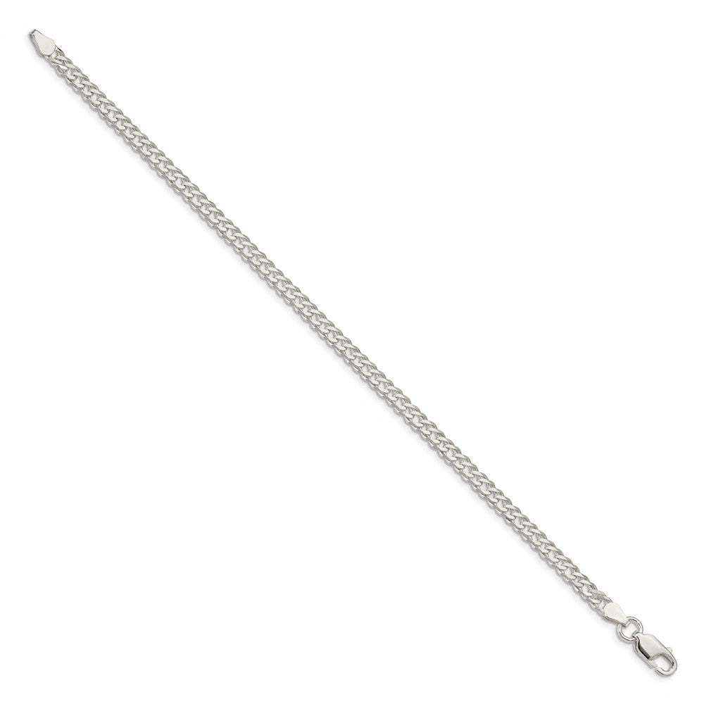 Sterling Silver 4.25mm 6 Side D/C Flat Double Curb Chain 8 inches