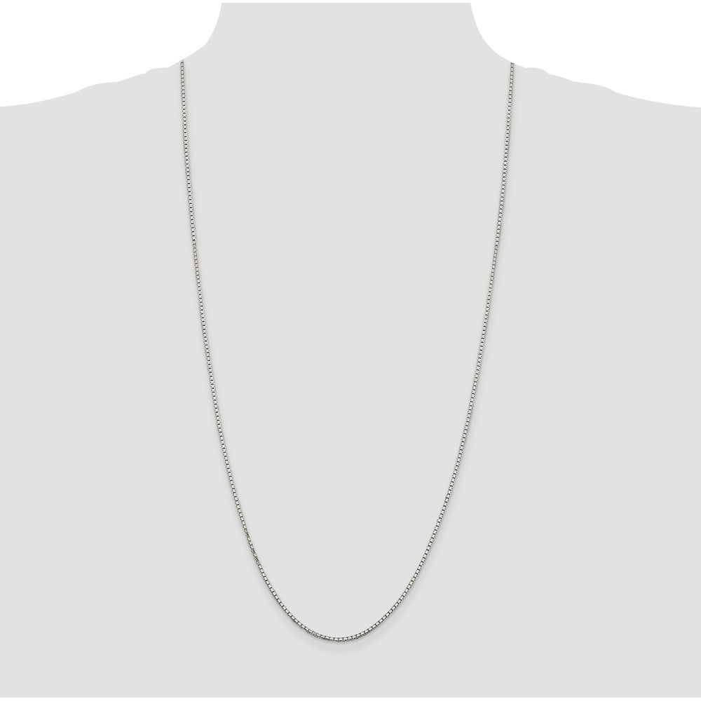 Sterling Silver 1.7mm 8 Sided Diamond-cut Box Chain 30 Inches