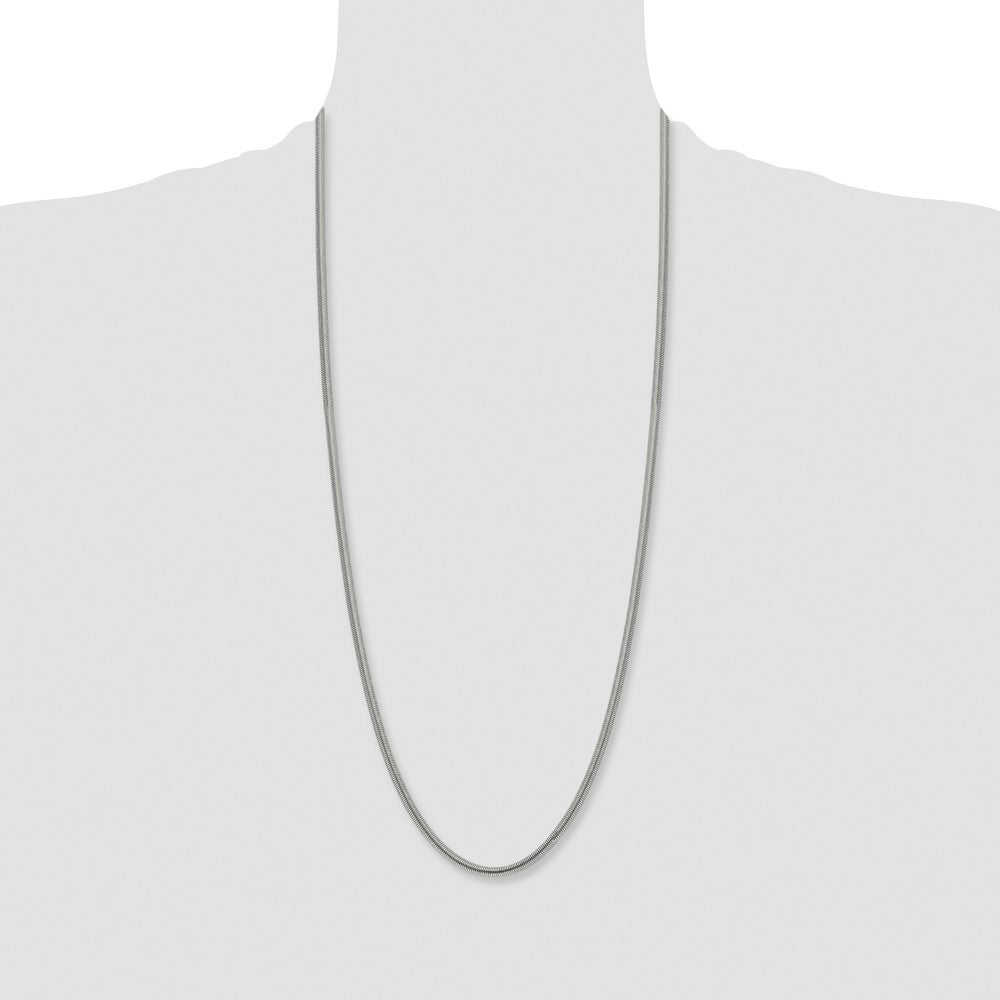 Stainless Steel Polished 4.2mm 30in Flat Snake Chain