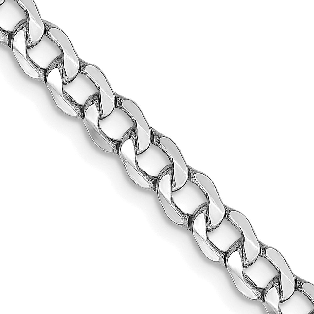 14K WG CUT Semi-Solid Cuban Lobster Clasp