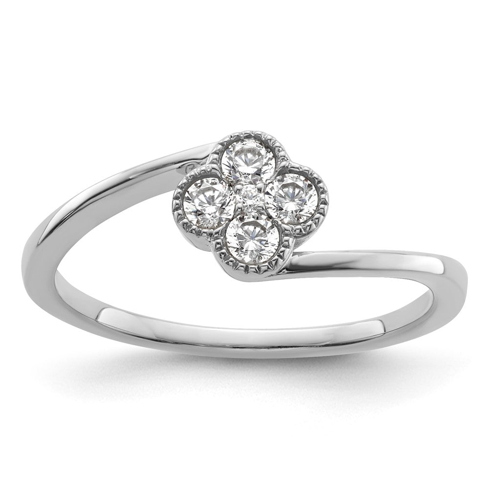 10kw Diamond Clover Fashion Ring