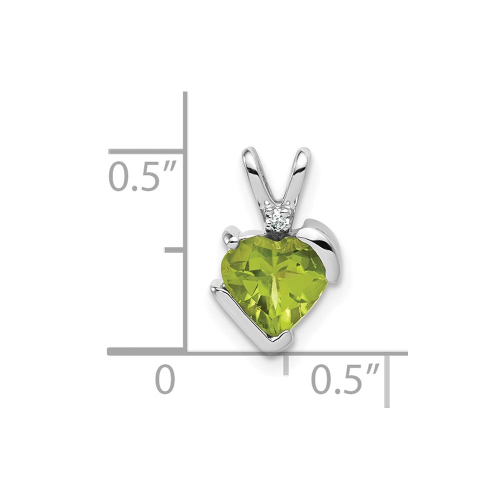 10kw Peridot and Diamond Pendant