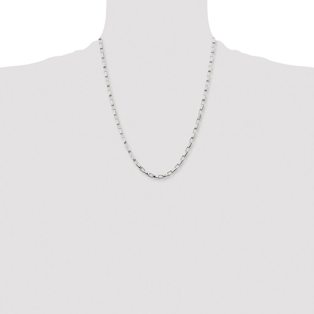 Stainless Steel Polished 4.8mm 22in Square Link Chain