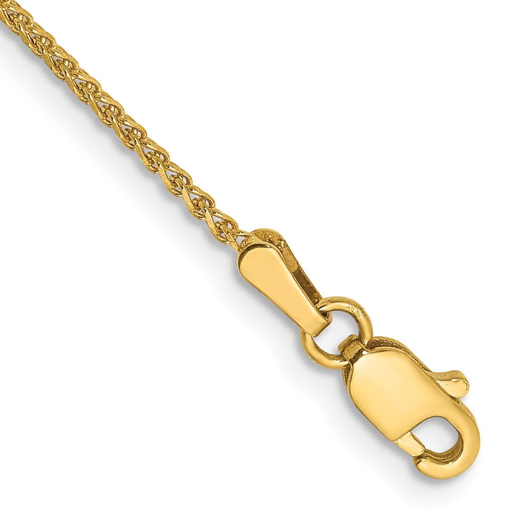 14K 6 inch 1.25mm Diamond-cut Spiga with Lobster Clasp Bracelet 6 inches
