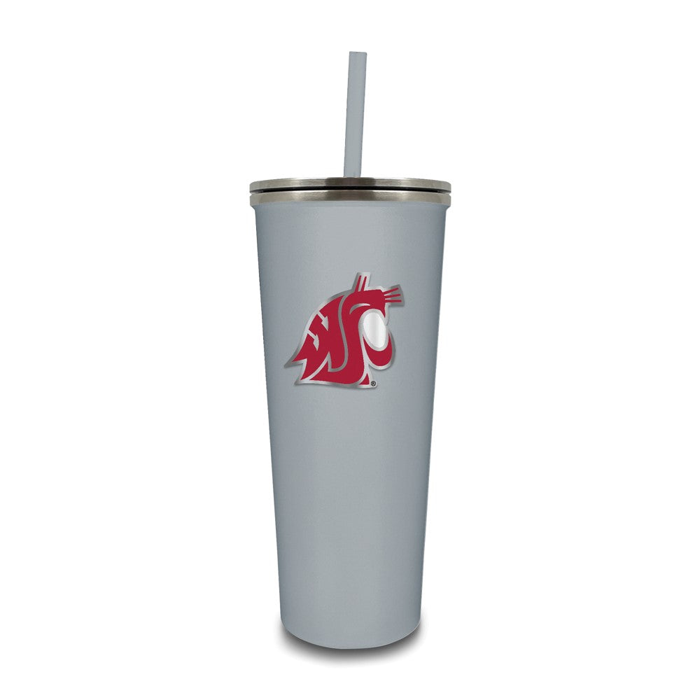 Washington State Stainless Steel 24 ounce Skinny Tumbler with Straw