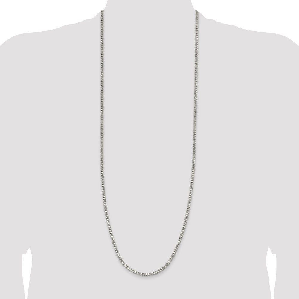 Sterling Silver 3.5mm Curb Chain 36 Inches