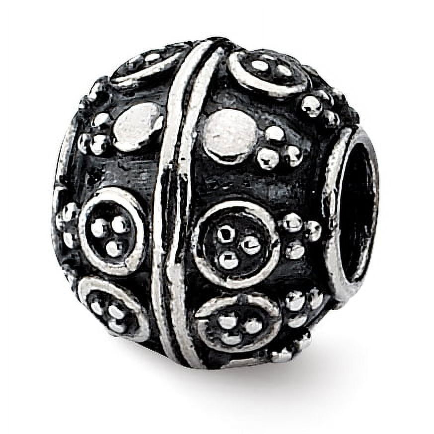 Finest Gold Sterling Silver Reflections Decorative Bali Bead