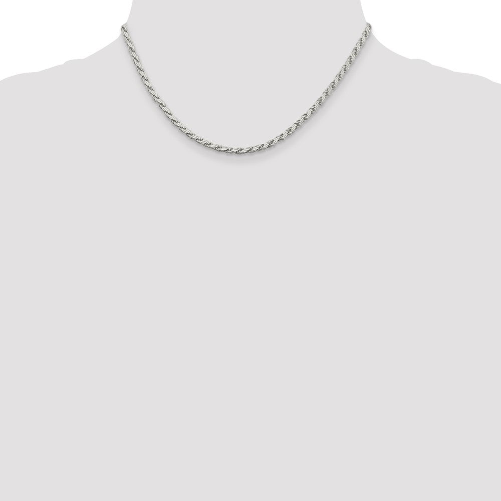 Sterling Silver 3.1mm Flat Rope Chain 16 Inches