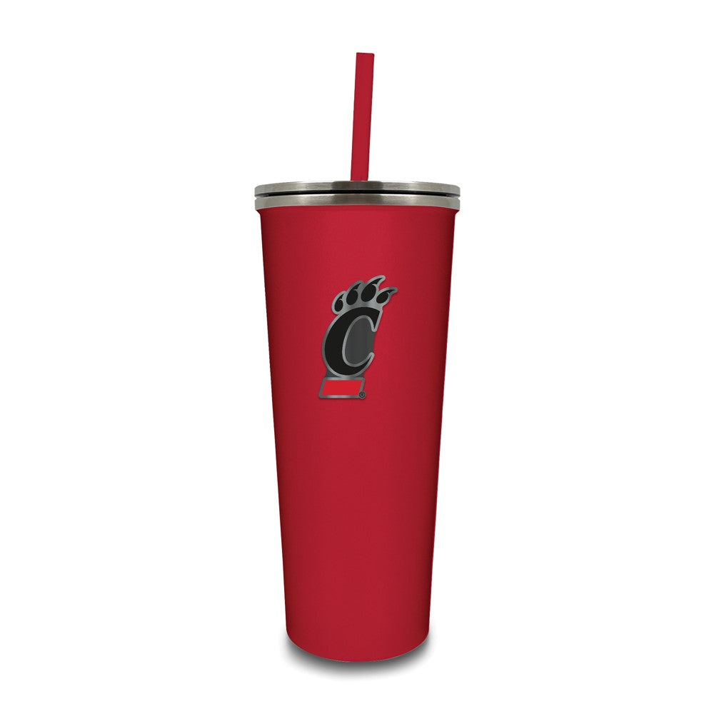 University of Cincinnati Stainless Steel 24 ounce Skinny Tumbler with Straw