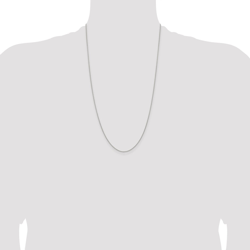 Sterling Silver .95mm Diamond-cut Round Spiga Chain 26 Inches