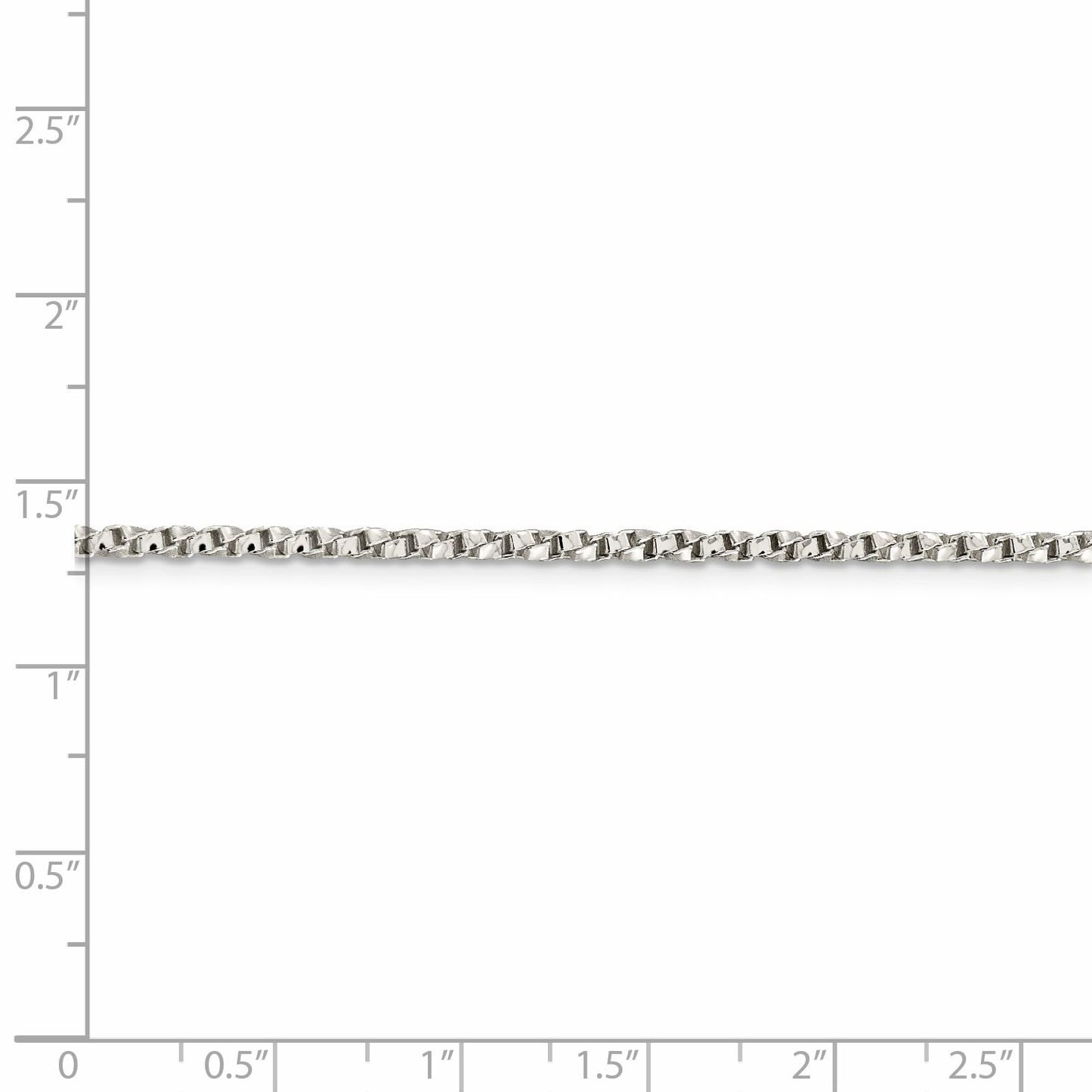 Sterling Silver 2.25mm Twisted Box Chain
