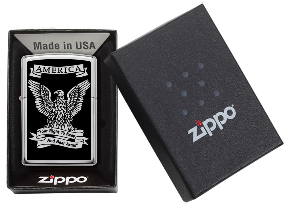Zippo Eagle High Polish Chrome Pocket Lighter