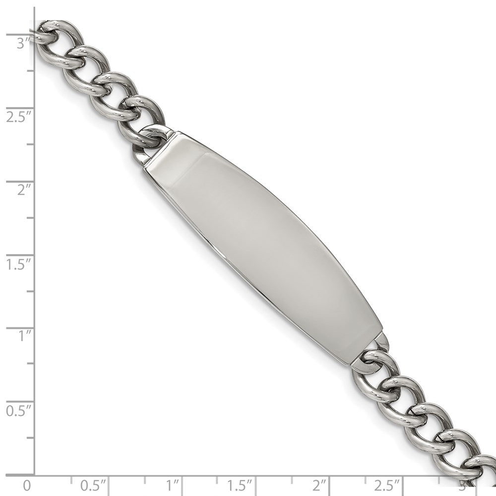 Stainless Steel Polished 8.5in ID Bracelet 8.75 inches