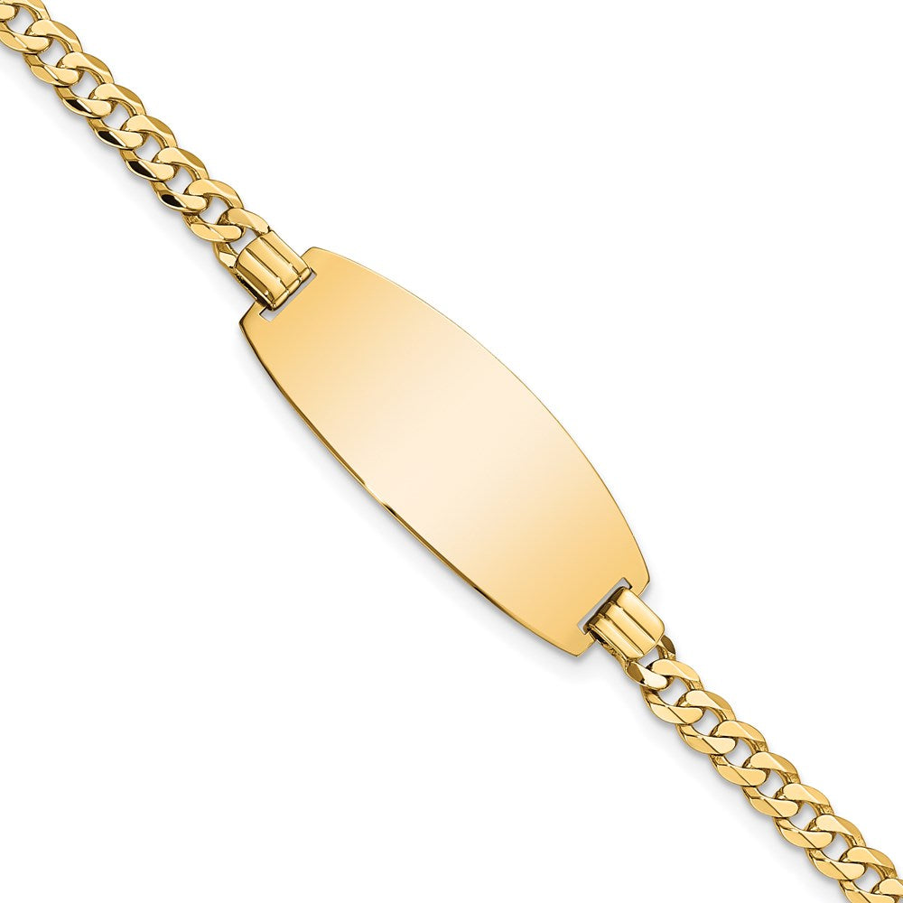 14ky Oval Curb ID Bracelet 7 inches