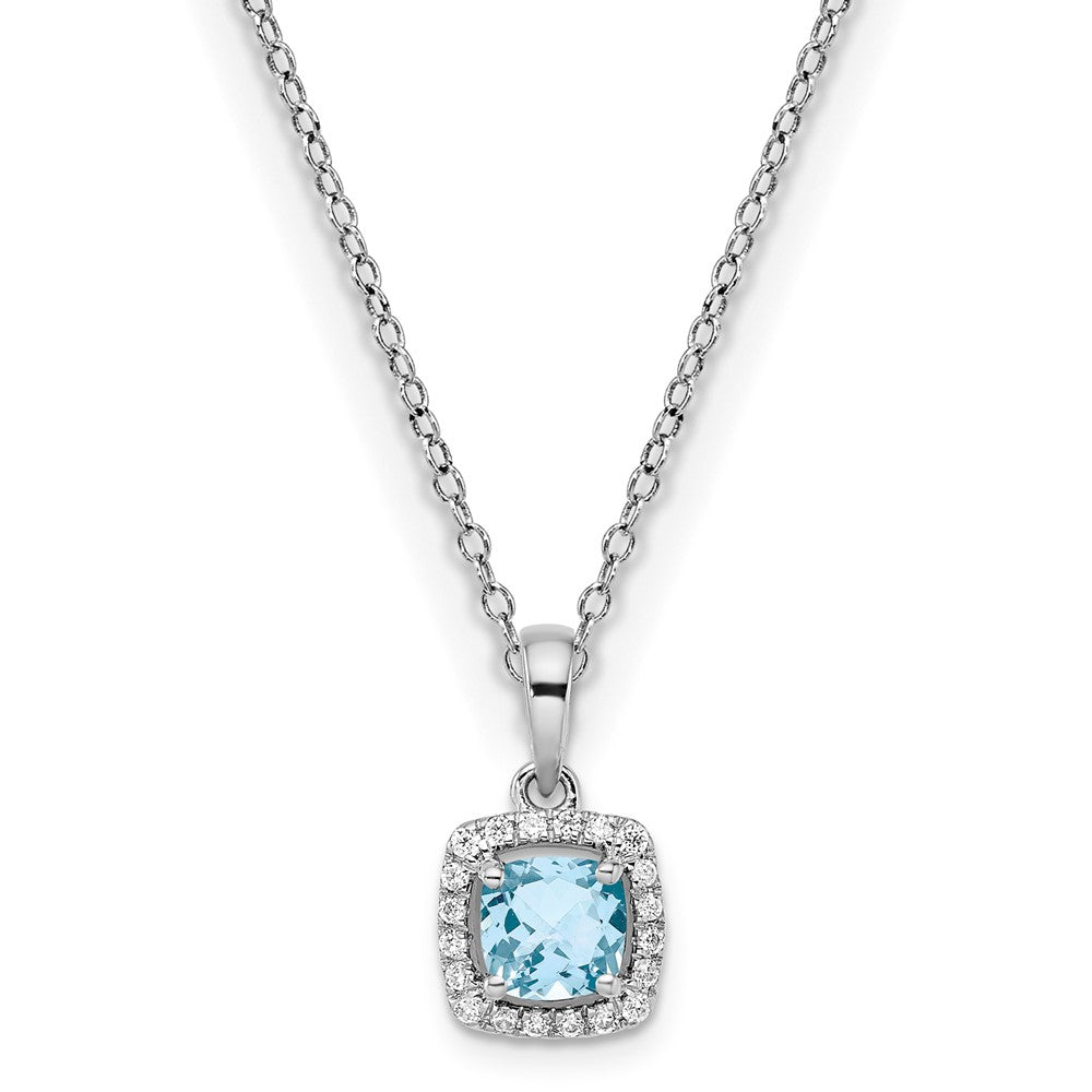 10kw ANT Aqua and Diamond Pendant w/ chain