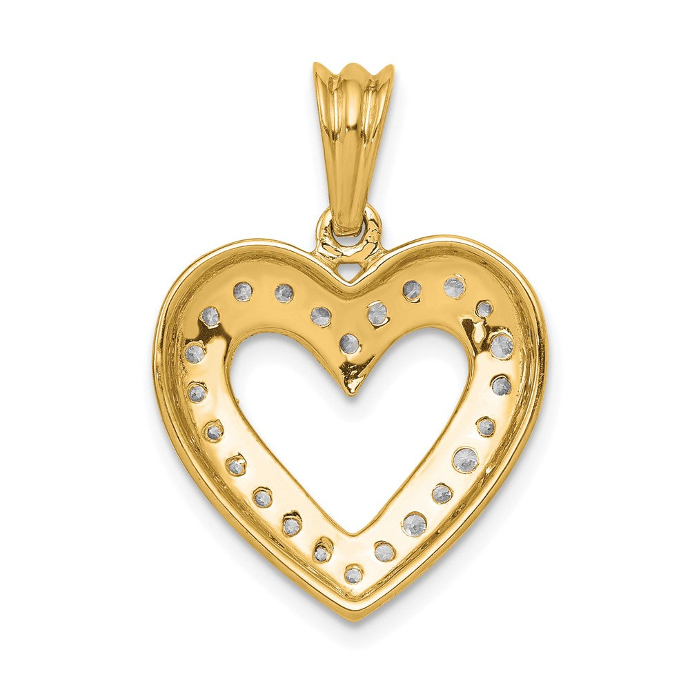 14k 1/3 carat Lab Grown Diamond VS/SI+ G+ Heart Pendant