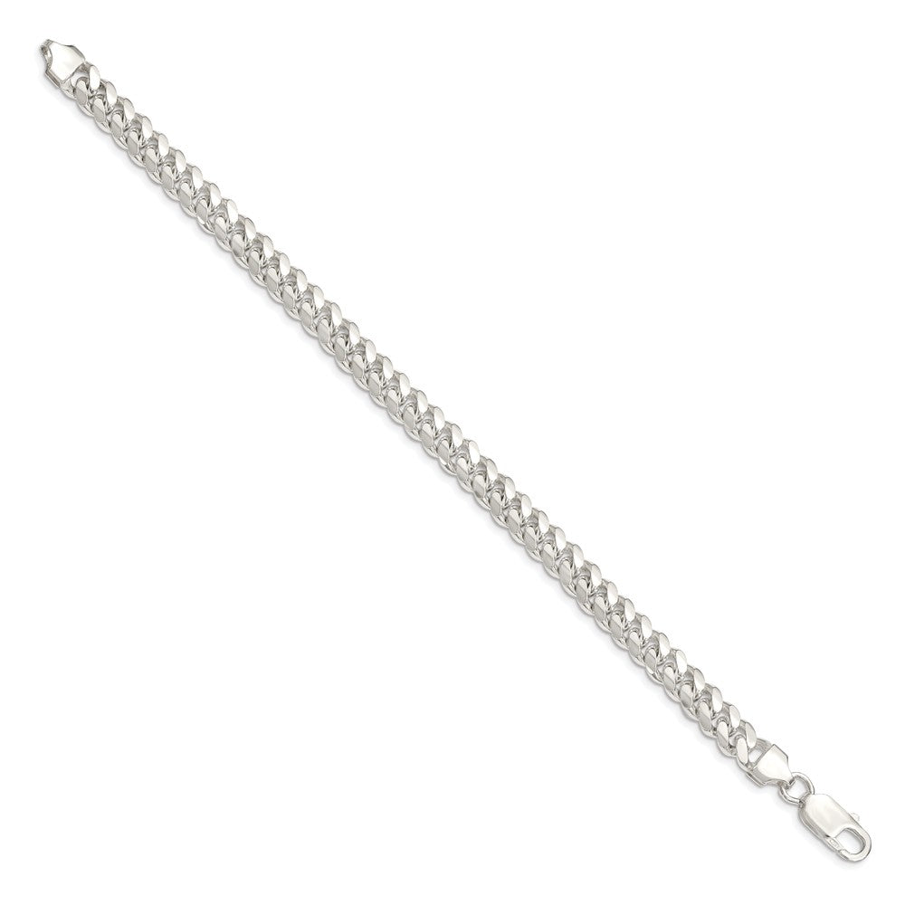 Sterling Silver 7.0mm Polished Domed Curb Chain 9 inches