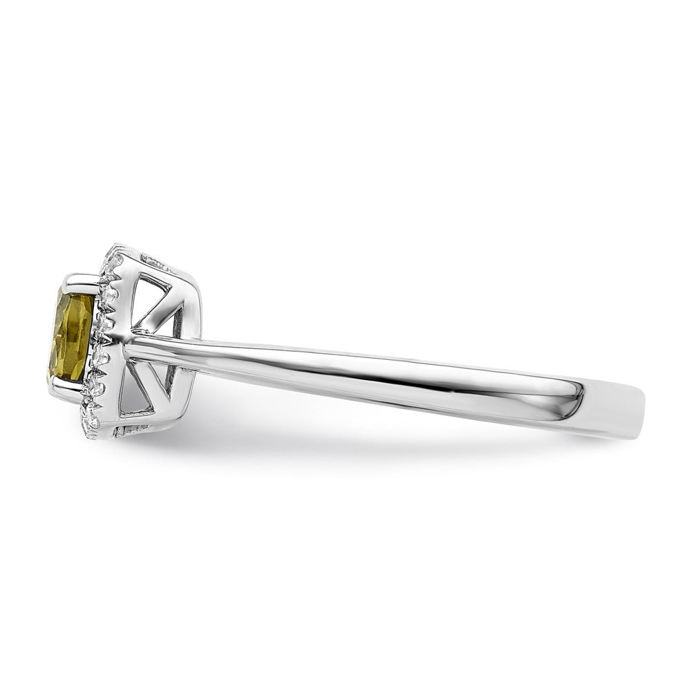 10kw ANT Peridot and Diamond Ring
