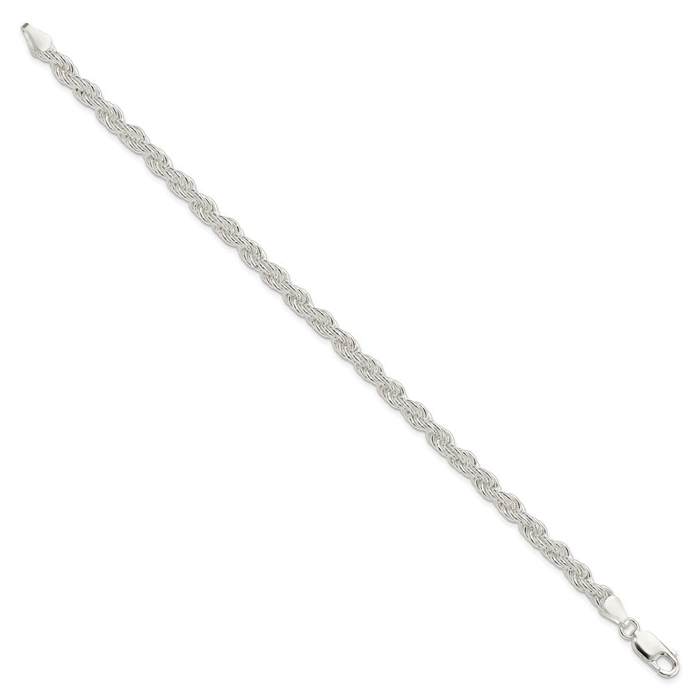 Sterling Silver 5mm Solid Rope Chain 9 inches