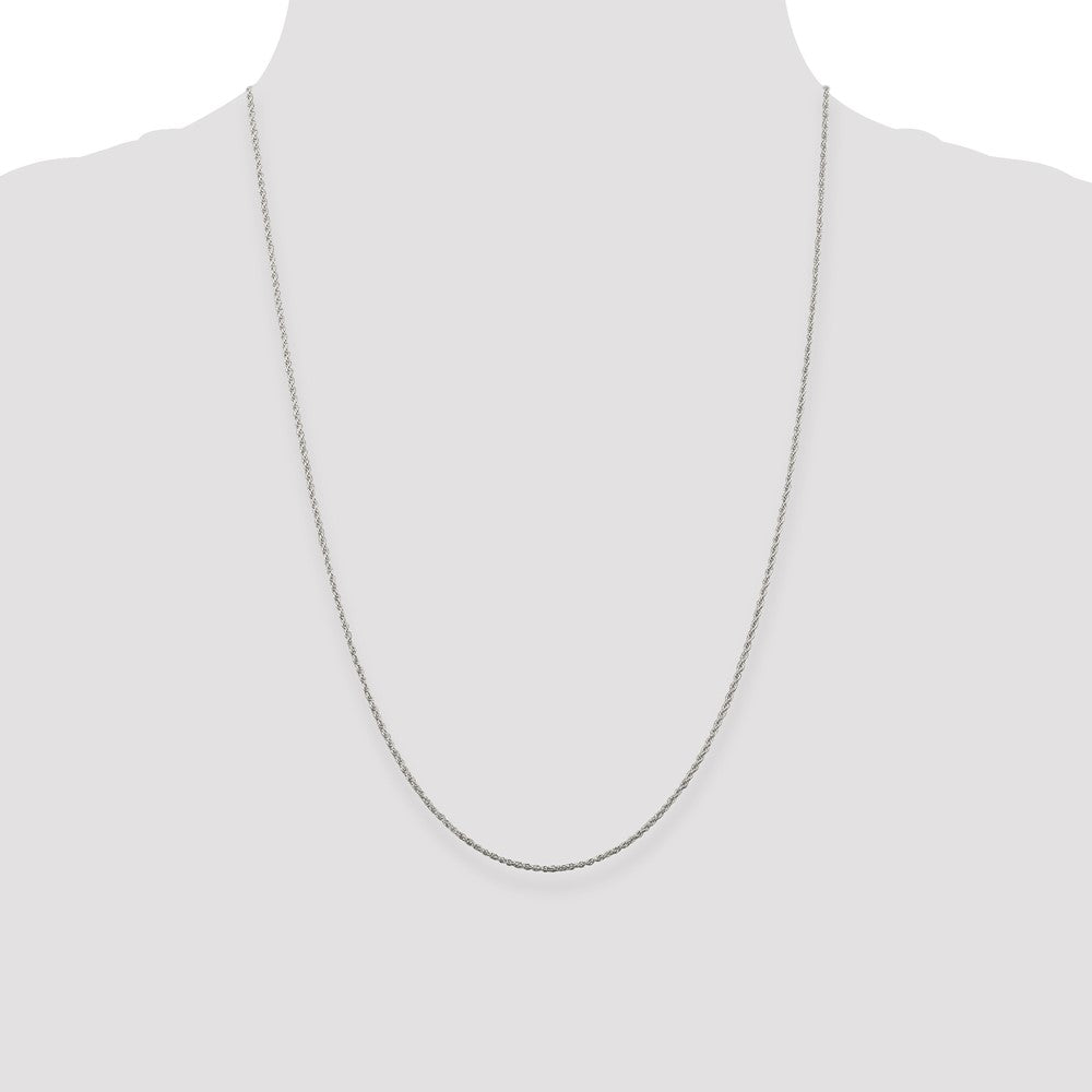 Sterling Silver 1.3mm Loose Rope Chain 24 Inches