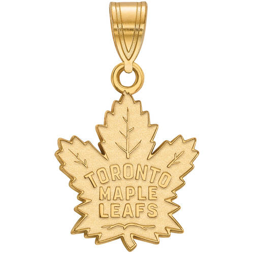 LogoArt 10K Yellow Gold NHL LogoArt Toronto Maple Leafs Medium Pendant