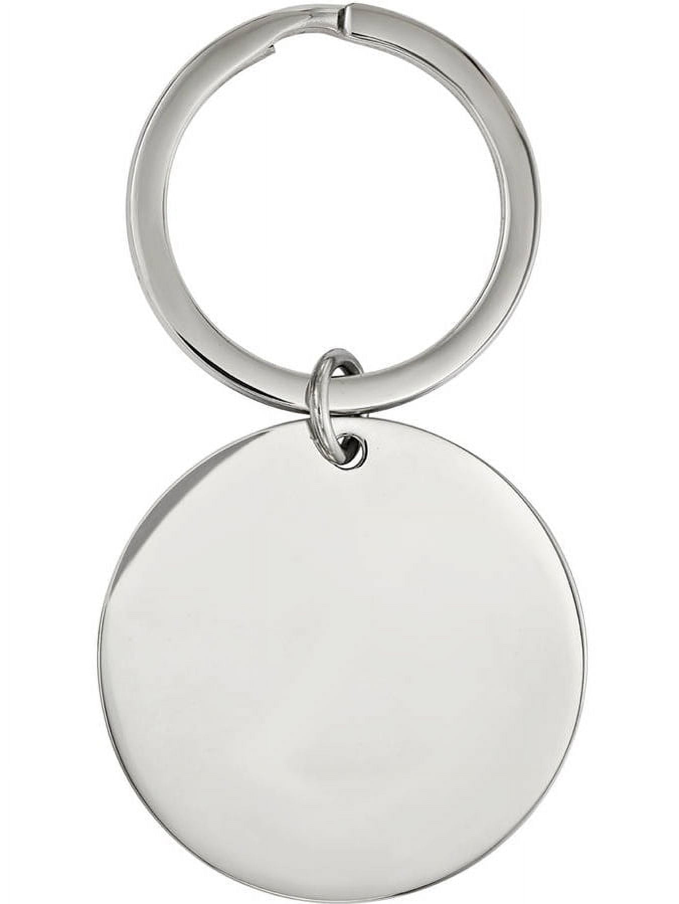 Stainless Steel Brushed and Polished 1.85mm Reversible Circle Key Chain