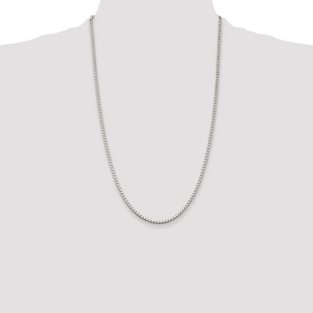 Sterling Silver 2.5mm Box Chain 26 Inches