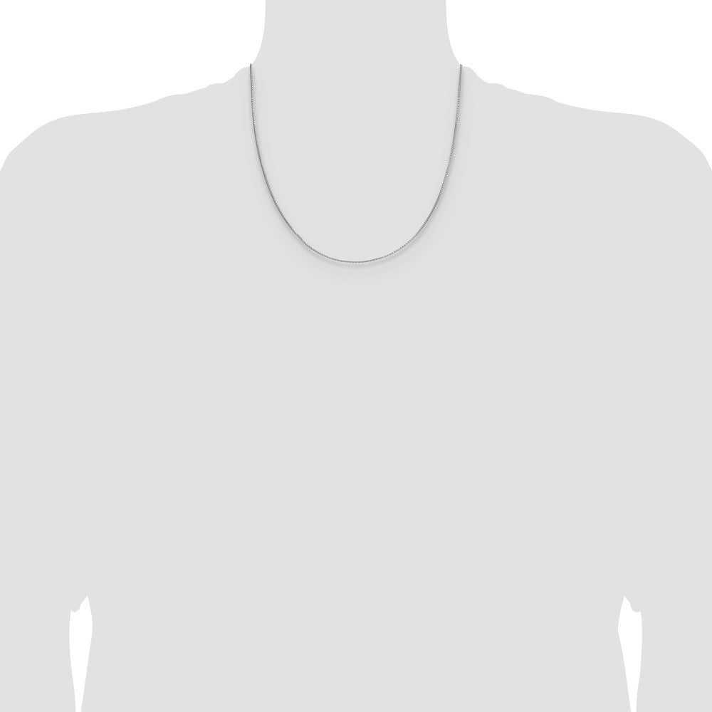 Sterling Silver .95mm Diamond-cut Round Box Chain