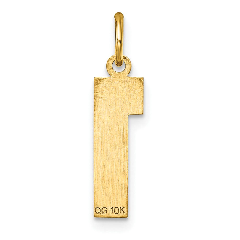 10ky Casted Medium Diamond-cut Number 1 Charm