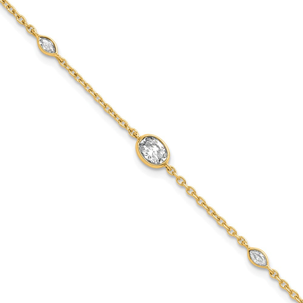 True Origin 14k 3/8 carat Lab Grown Diamond VS D E F 6.5 inch Bracelet with a 1 inch extension