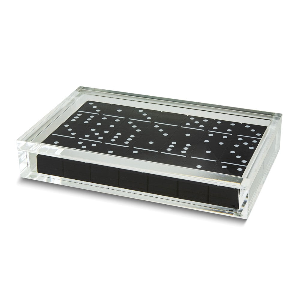 Lucite Black Domino Set