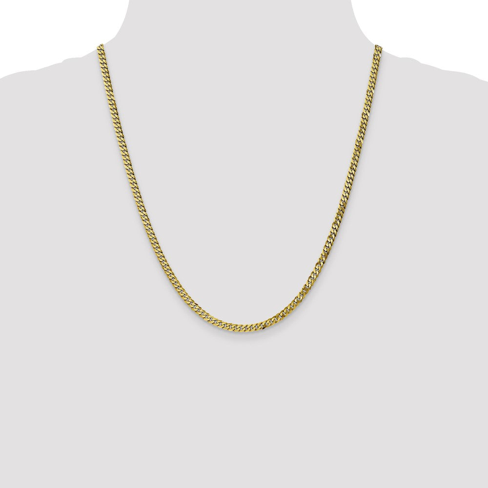 10K 3.9mm Flat Beveled Curb Chain