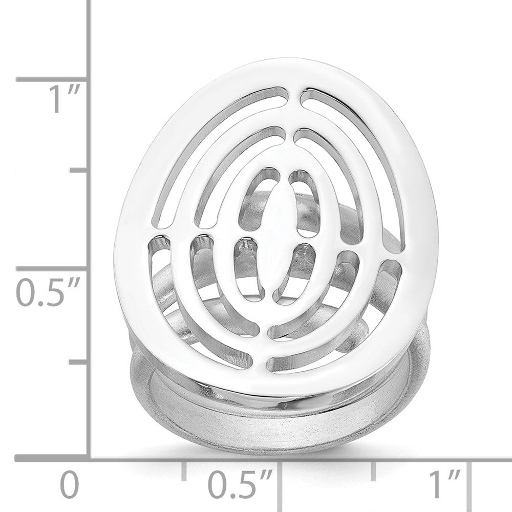 Sterling Silver Fancy Oval Ring